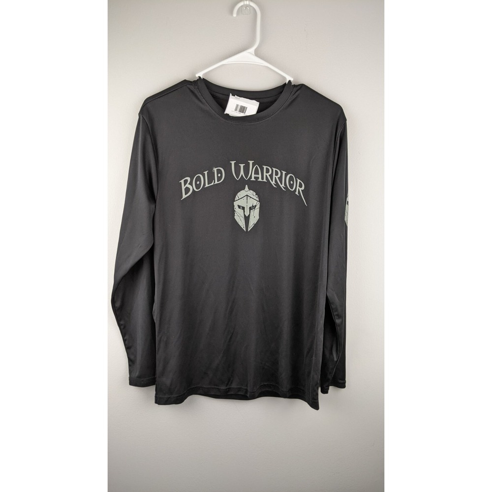BAW Athletic Bold Warrior Shirt Men's Black Workout Gym Tee full sleeves‎ Size-M
